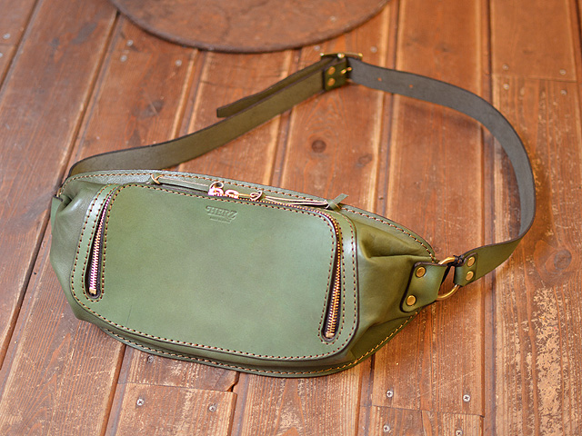 ボディバッグ(作り手:橋本) グリーン