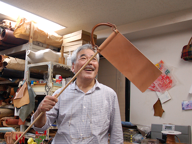 作ってみた取っ手で旗