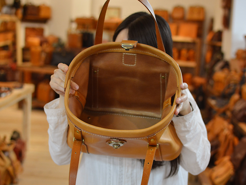 大がま口バッグ オープン