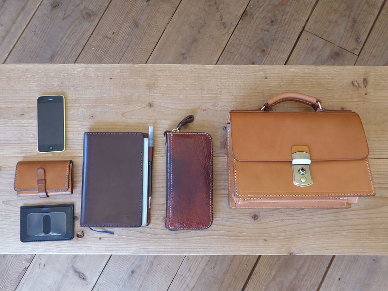 仕切り付き錠前カバン 収納例