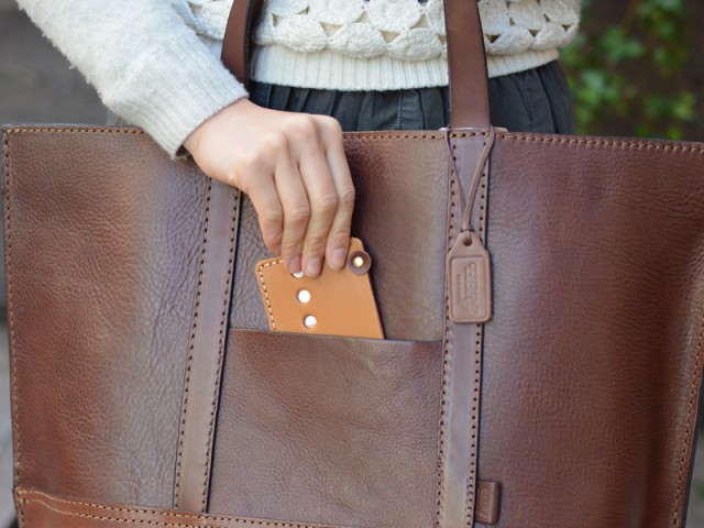 折りたためるトート 作り手:田中 前ポケット