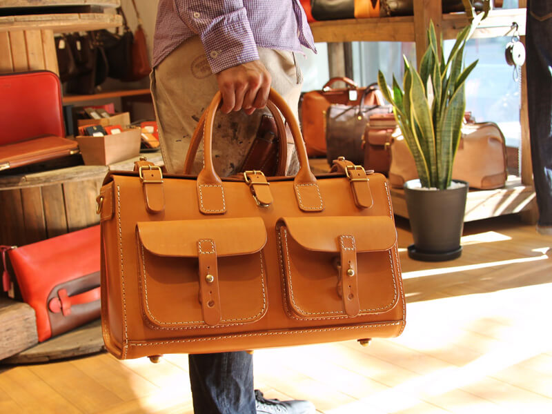 ギボシ留めボストン 手持ち