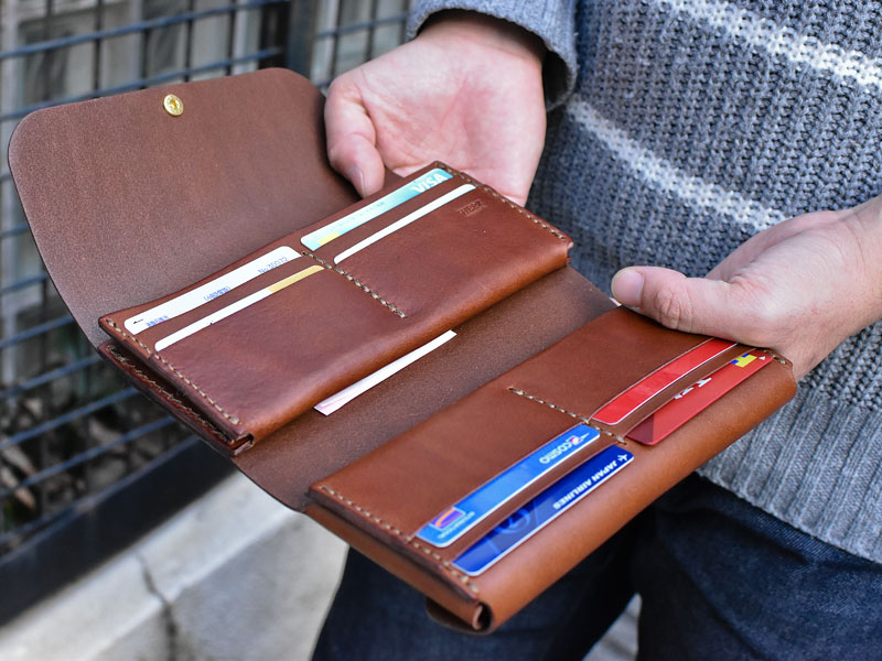 ダブルフラップ長財布(WL-2) 見開き