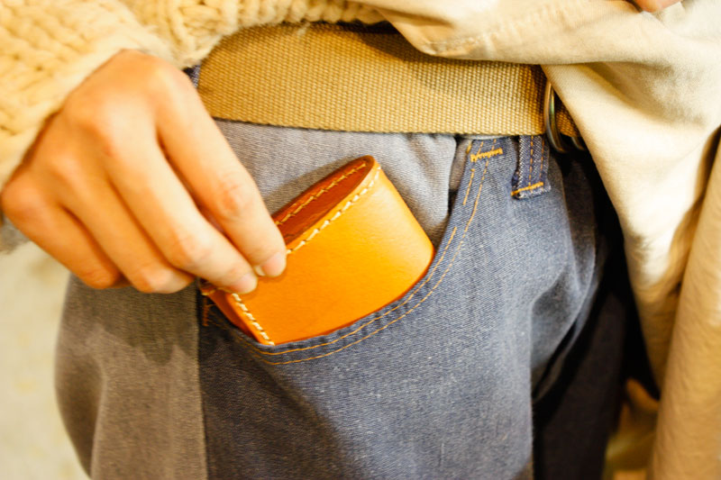 シンプル小銭入れ(KK-23) ポケット取り出し
