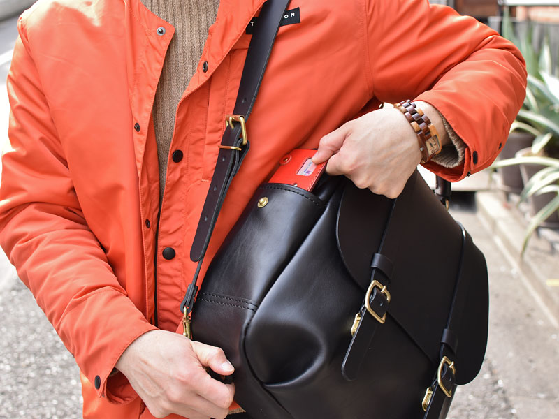 棒屋根クラシックリュック(R-153) サイドポケット