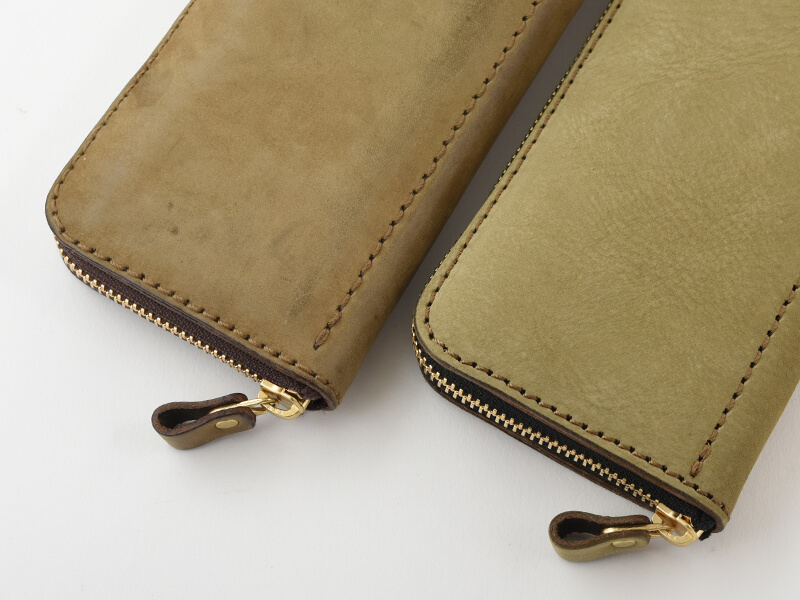 ヌバック特別仕様、グリーンのエイジング