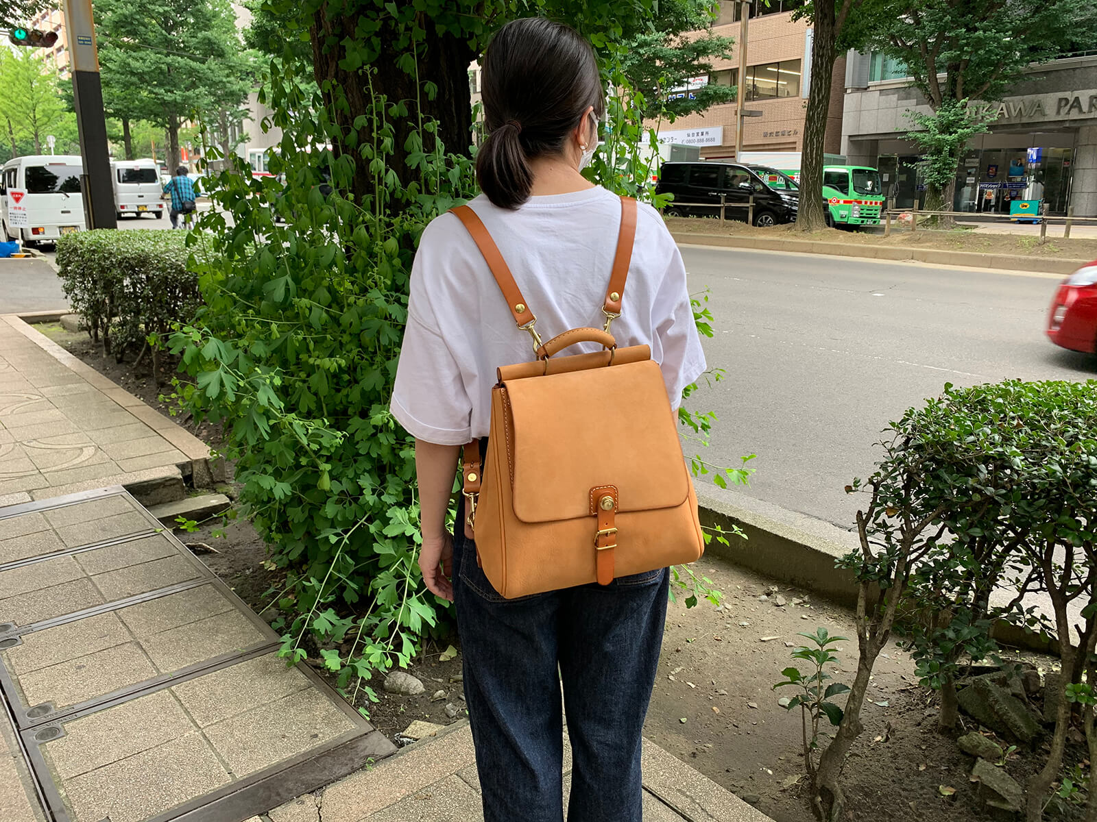 棒屋根ぽってリュック(R-15) レディース着用