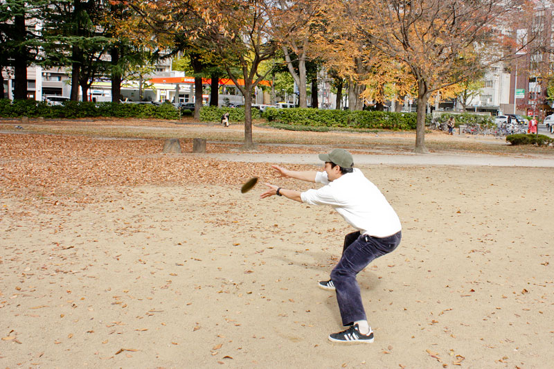 レザーフリスビー 使用例3