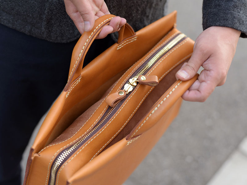 あおりポケット二本手ビジネスバッグ(BW-104) あおりポケット