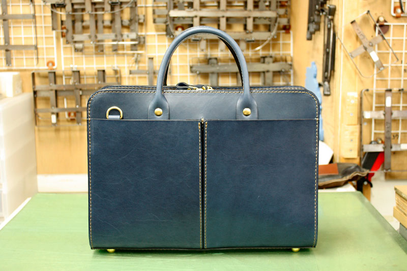 二本手2wayビジネスバッグ(BW-20-L) ネイビー仕様