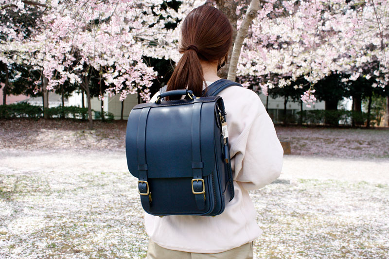 縦型ランドセル・玉縫い(R-51-AS) ネイビー仕様