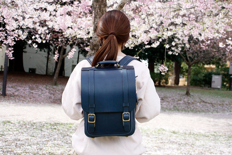 縦型ランドセル・玉縫い(R-51-AS) ネイビー仕様2