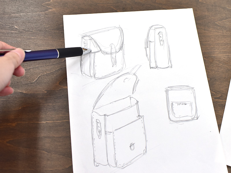 ラップフラップミニショルダー(CP-6)のスケッチ1