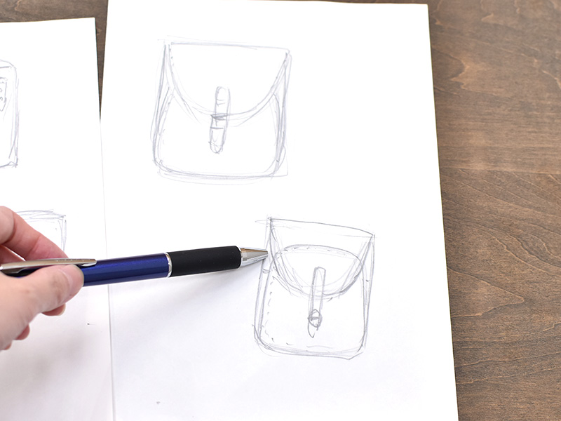 ラップフラップミニショルダー(CP-6)のスケッチ2