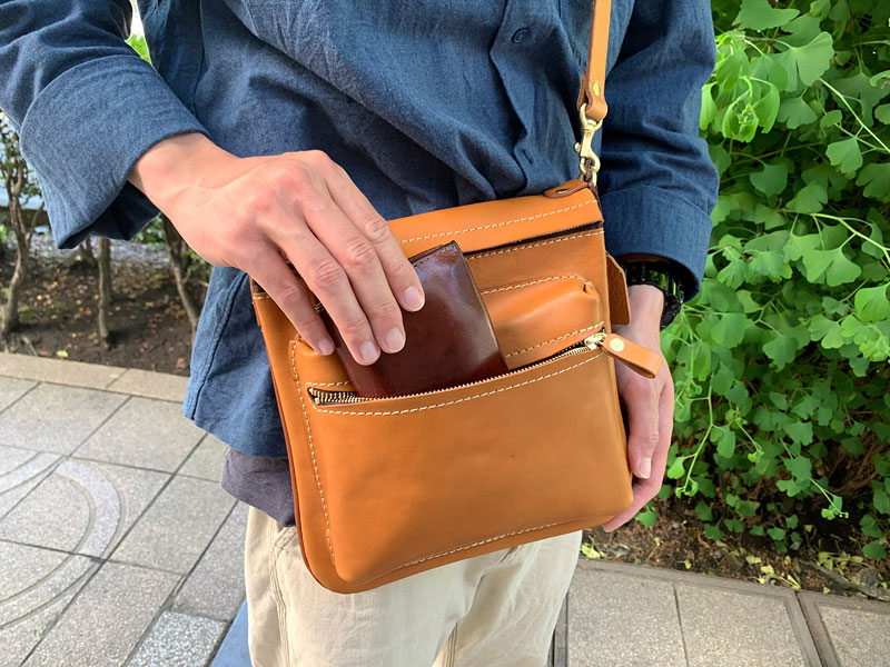 リバーシブルショルダーバッグ(CK-124) ポケット