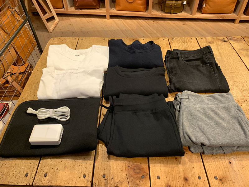 ファスナータイプ・ボストンバッグ(V-23)　Sサイズ収納例