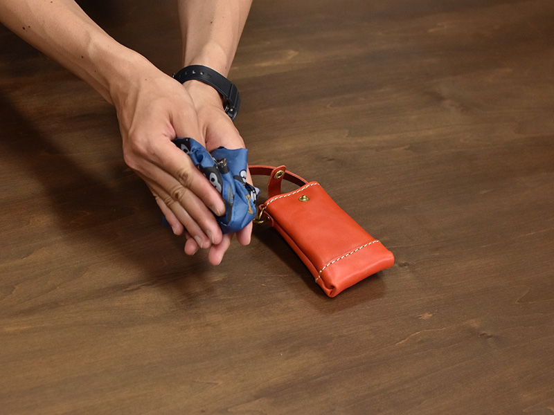 エコバッグ(青)とKM-142-S収納の様子1