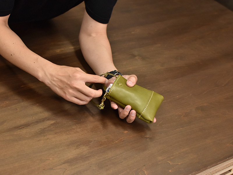 エコバッグ(水玉)とKM-142-M収納の様子2