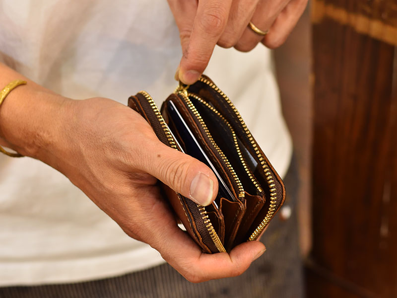 フルジップミニ財布(GS-75) 小銭ファスナー