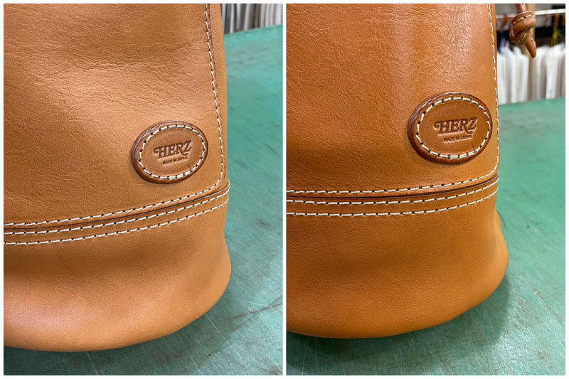 ソフトレザーのボンサック(F-76) エイジング比較2