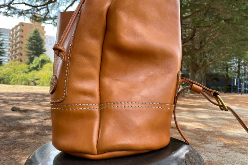 ソフトレザーのボンサック(F-76) 後面側