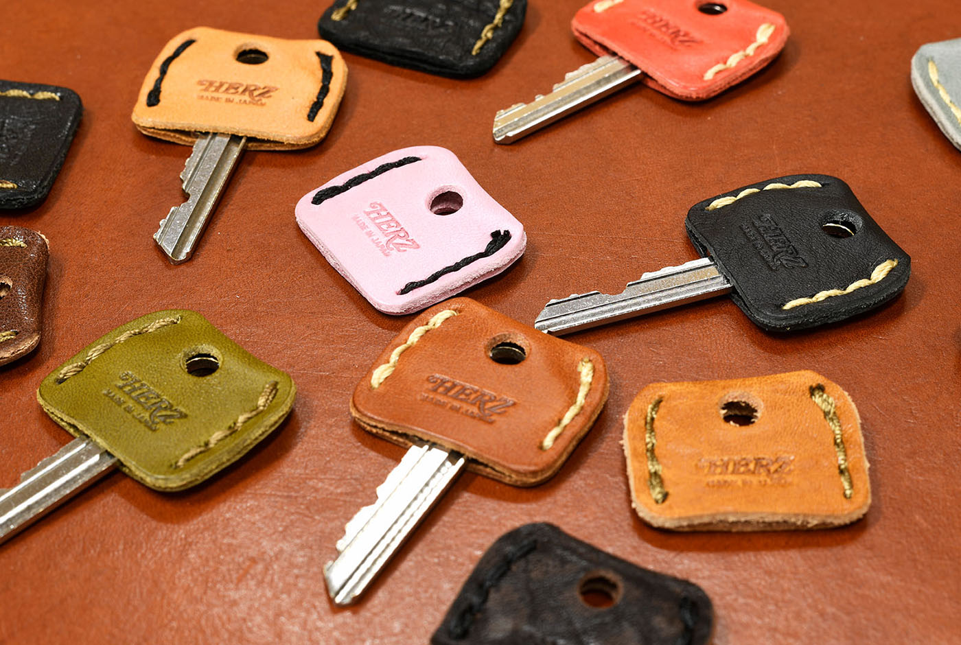 革製キーカバー集合