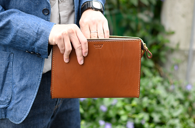 三角マチのセカンドバッグ(S-12)