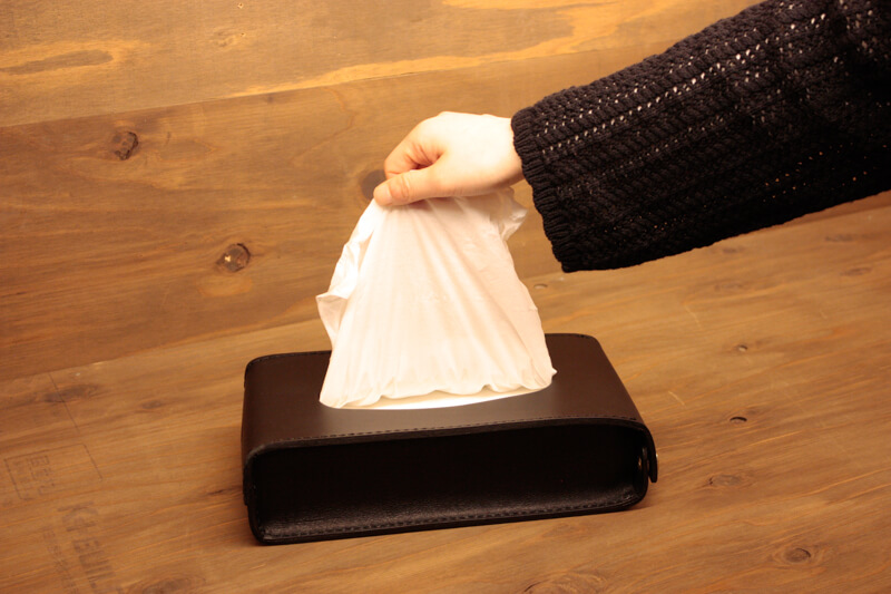 ティッシュケースの使い方2