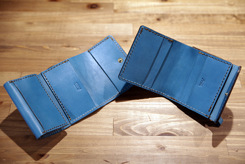 セルリアンブルーの革財布4