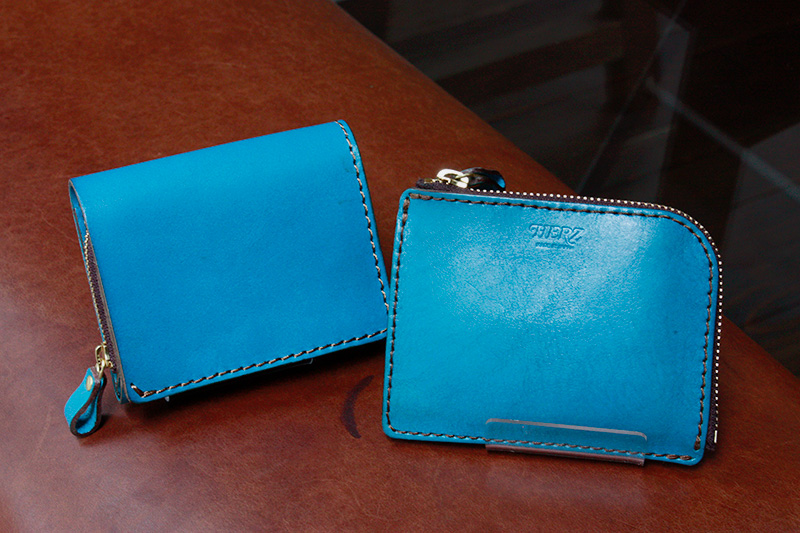 仙台店のセルリアンブルーエイジング見本