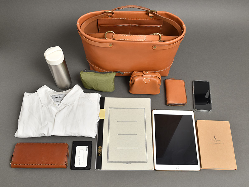 【仙台店12周年記念鞄】ループトート(SND12-06)　本体収納例