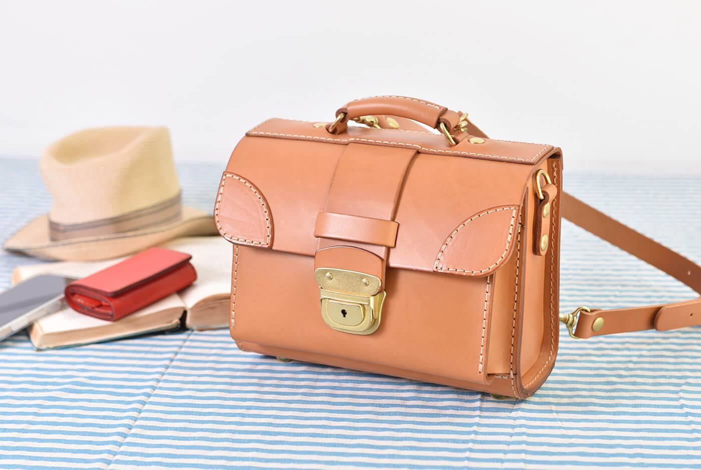 錠前3wayミニサッチェルバッグ(ASB-2537)