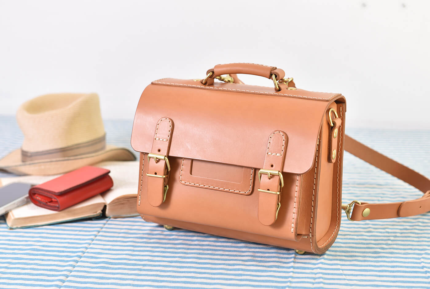 二本ベルト3wayミニサッチェルバッグ(ASB-2536)