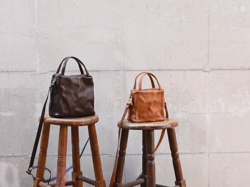 ⑤ リバース洗いの2WAYショルダーバッグ