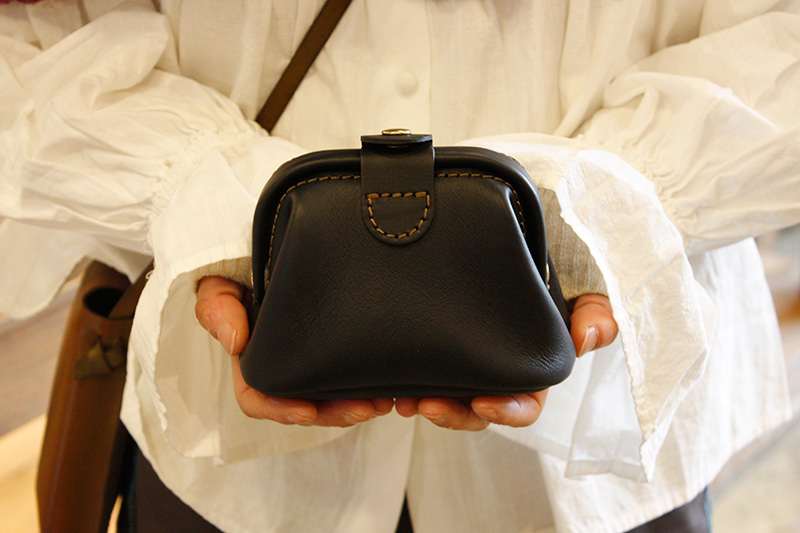 ガマ口ポーチ(KF-143) Sサイズブラック