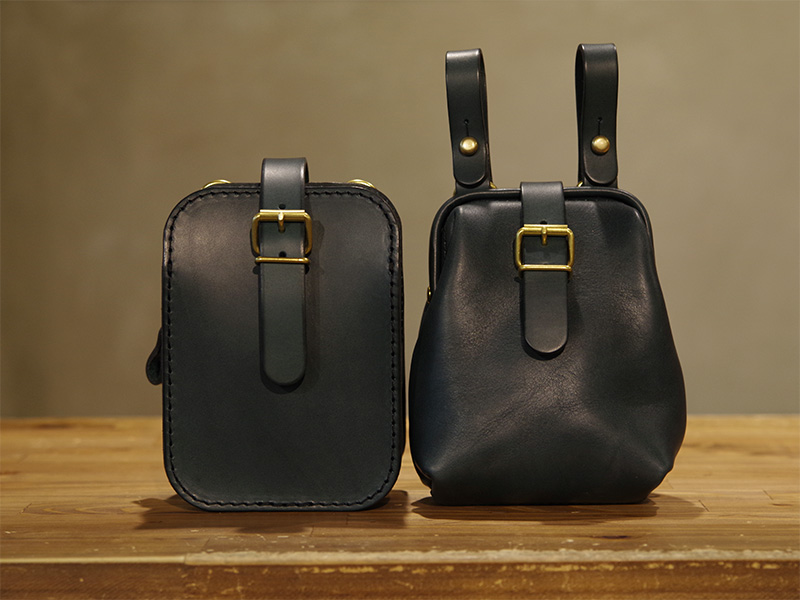 アキベルトポーチ(E-6)、口枠ベルトポーチ(E-40)※ミッドナイト