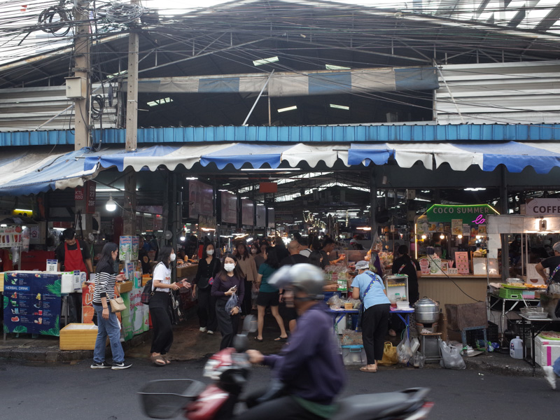タイの市場の風景