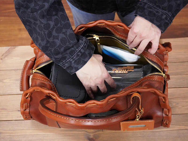 からげのボストンバッグ(A-24) 収納例5