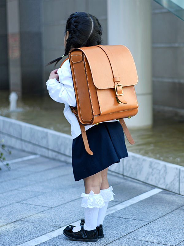 一本ベルト縦型ランドセル(R-53)/Sサイズ/キャメル2