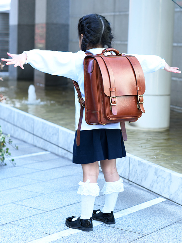 縦型ランドセル・玉縫い(R-51-A)/Sサイズ/チョコ